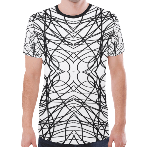 fantasia nera New All Over Print T-shirt for Men (Model T45)