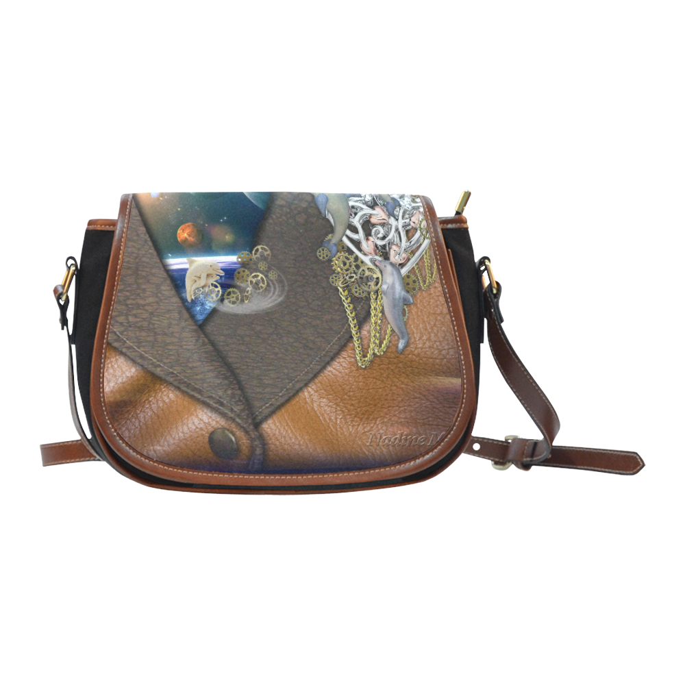 Our dimension of Time Saddle Bag/Small (Model 1649)(Flap Customization)