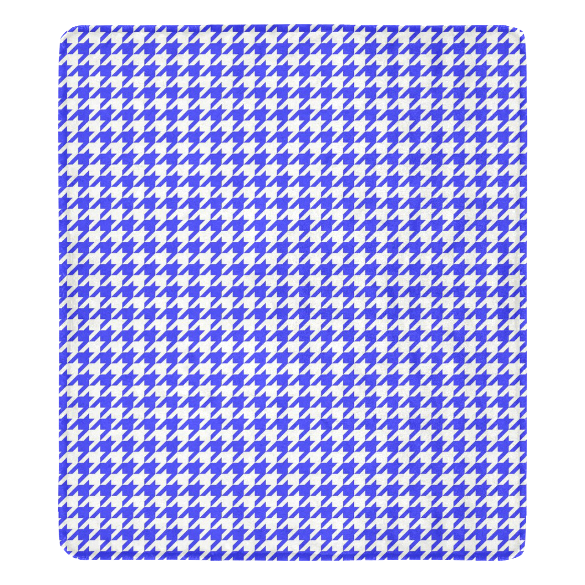 Friendly Houndstooth Pattern,blue by FeelGood Ultra-Soft Micro Fleece Blanket 70''x80''