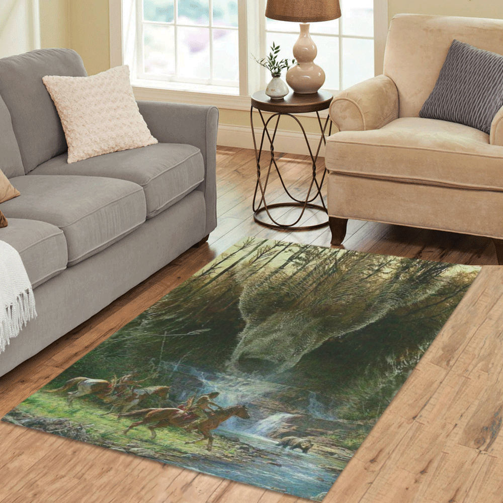 Spirit Of The Grizzly Bear Area Rug 5'3''x4'