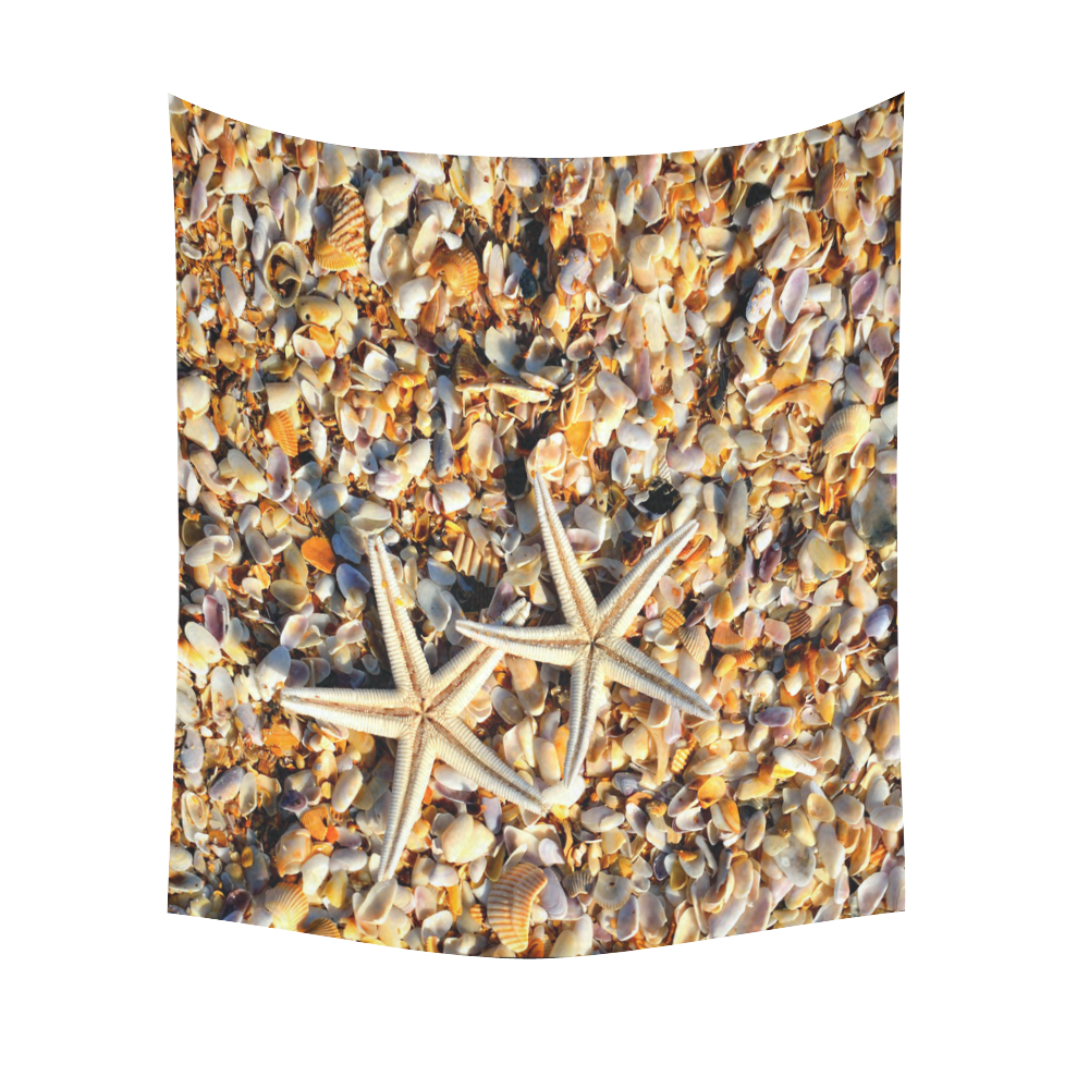 Starfish Love Cotton Linen Wall Tapestry 51"x 60"