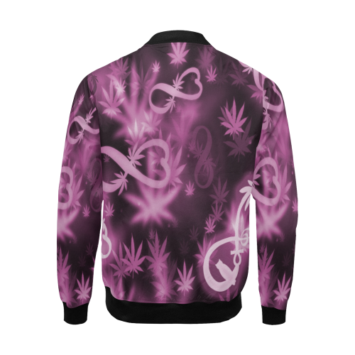 INFINITY PURPLE COSMOS All Over Print Bomber Jacket for Men (Model H19)