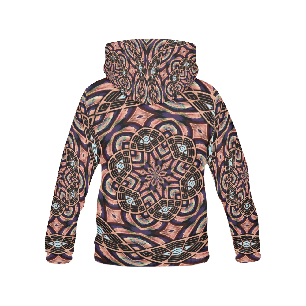Industrial Grunge All Over Print Hoodie for Women (USA Size) (Model H13)