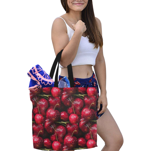 Cherry by Artdream All Over Print Canvas Tote Bag/Large (Model 1699)