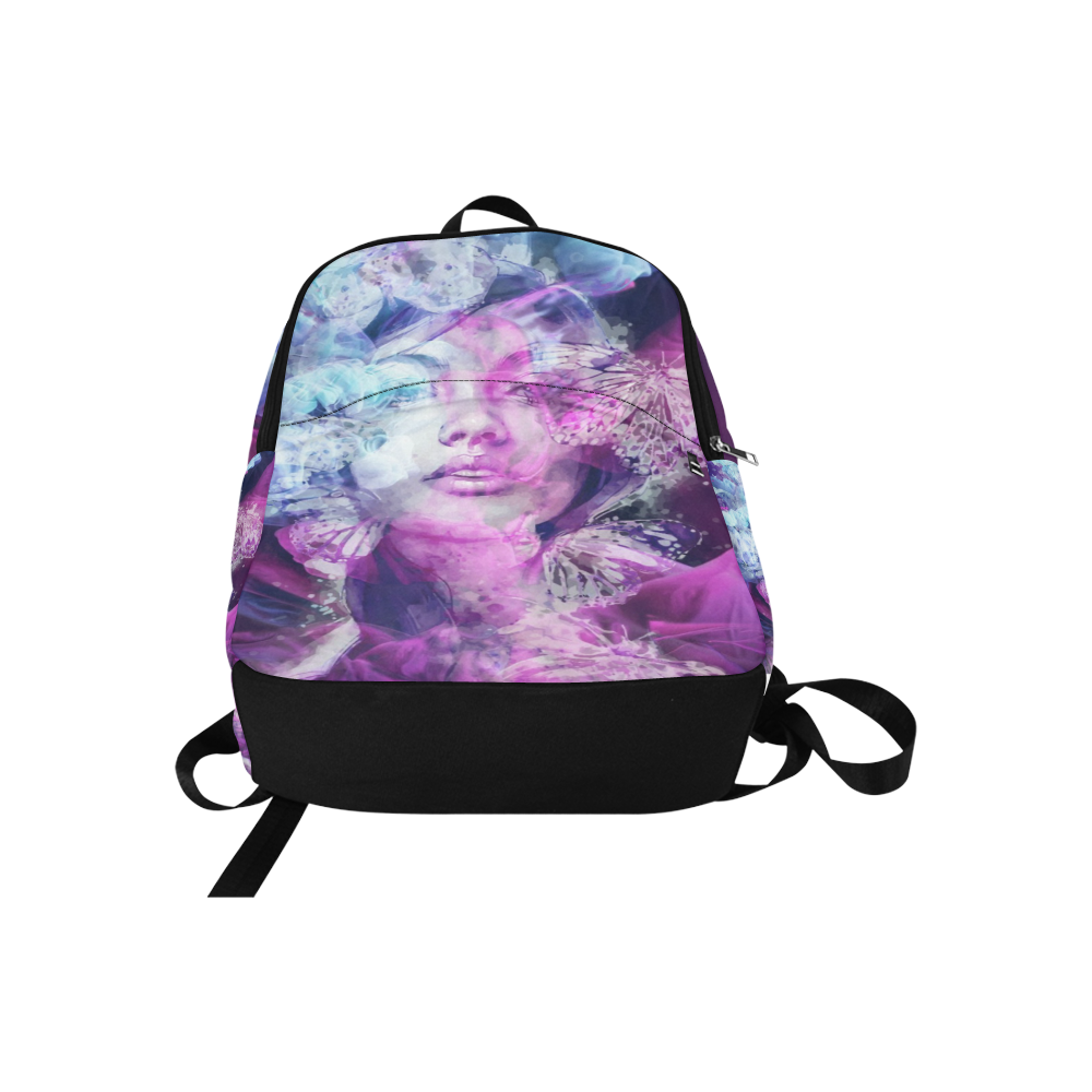 purple woman Fabric Backpack for Adult (Model 1659)