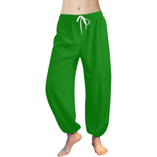 color green Women's All Over Print Harem Pants (Model L18)