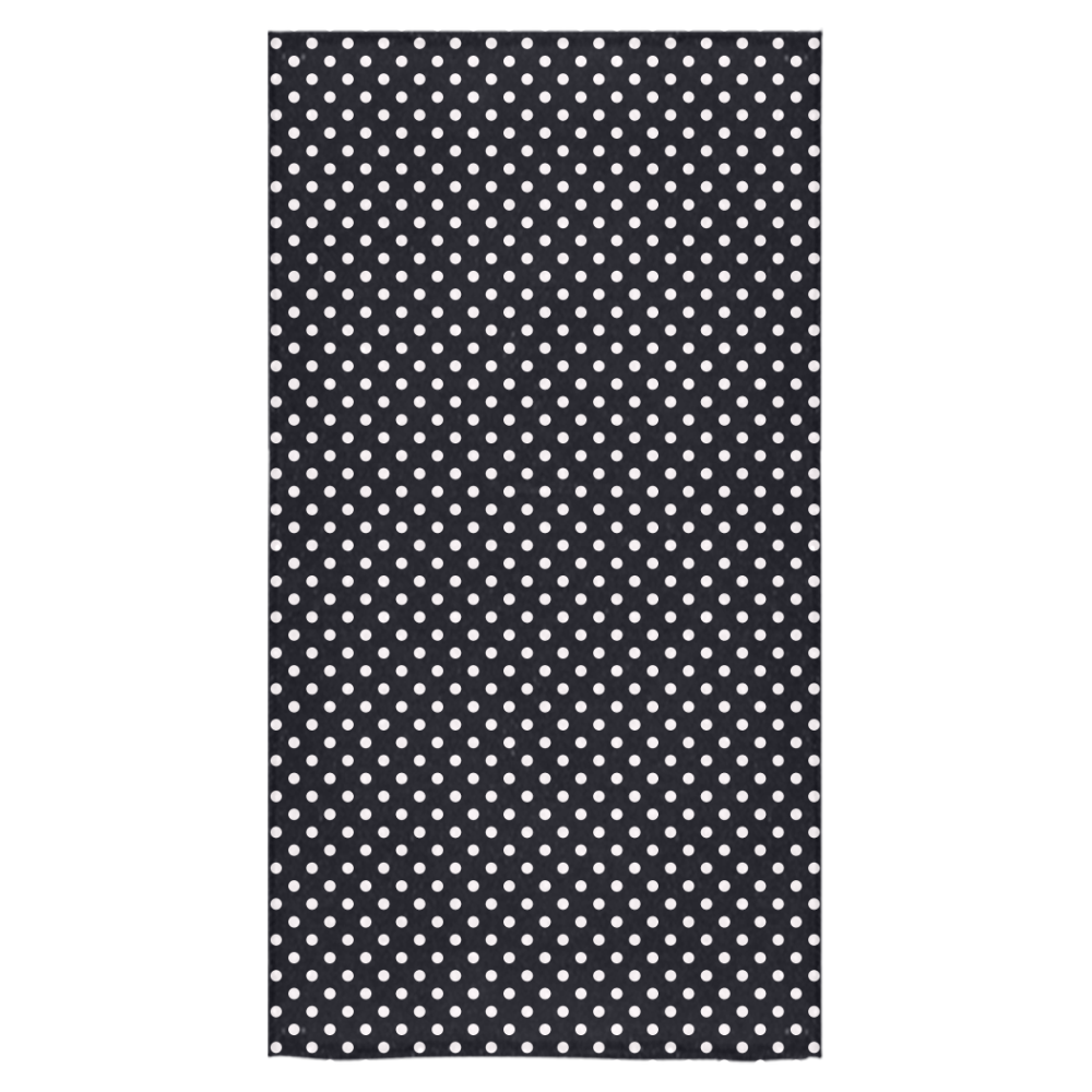 Black polka dots Bath Towel 30"x56"