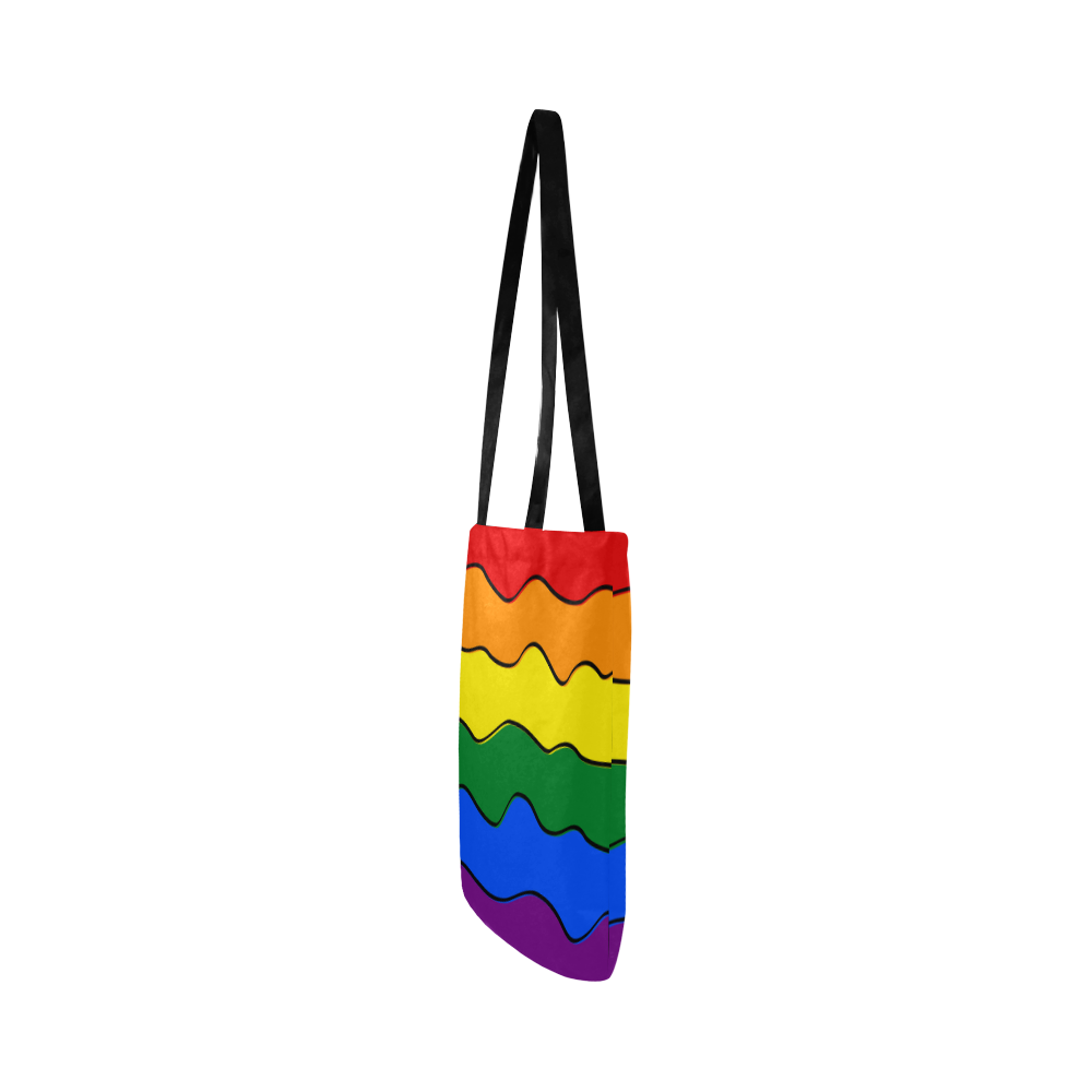 Gay Pride - Rainbow Flag Waves Stripes 1 Reusable Shopping Bag Model 1660 (Two sides)