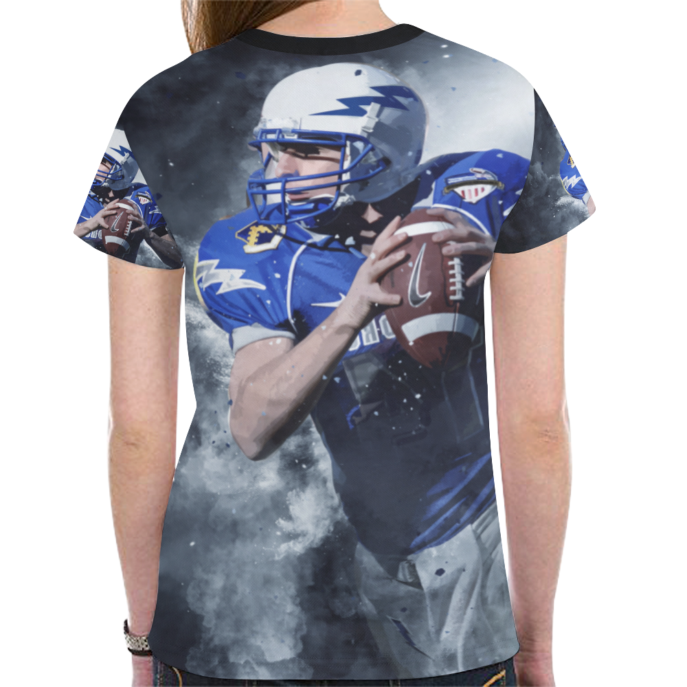 Football Fight Night New All Over Print T-shirt for Women (Model T45)