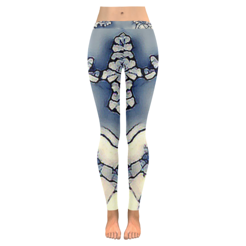 Among Trees3 Women's Low Rise Leggings (Invisible Stitch) (Model L05)