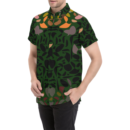 zappwaits z366 Men's All Over Print Short Sleeve Shirt/Large Size (Model T53)