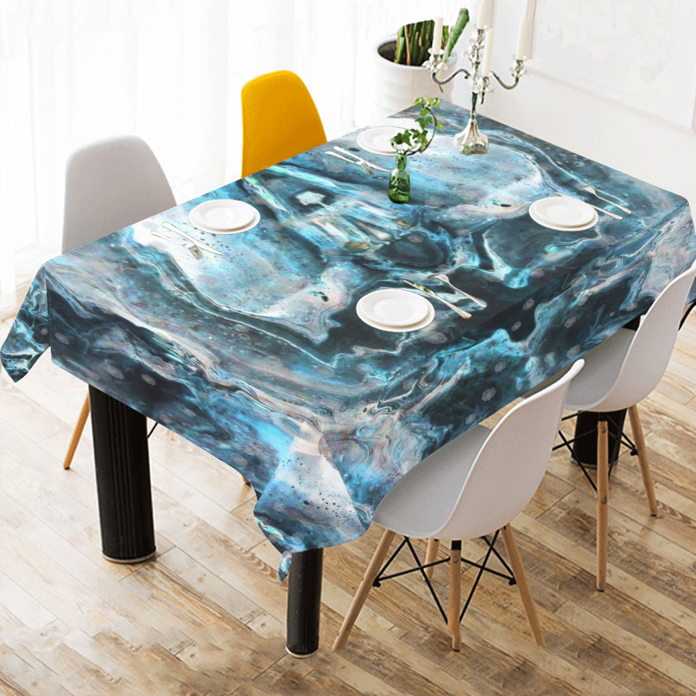 Marmor Pattern by K.Merske Cotton Linen Tablecloth 60"x 84"