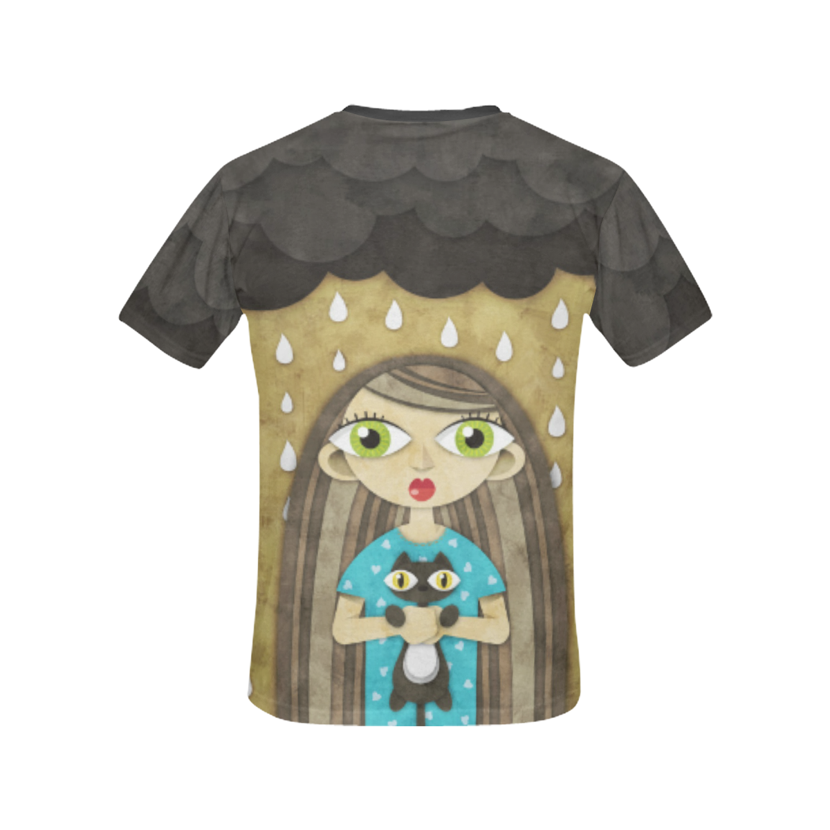 We Love Rain All Over Print T-shirt for Women/Large Size (USA Size) (Model T40)