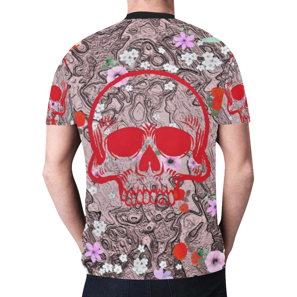 Funny Summer Skull B by JamColors New All Over Print T-shirt for Men (Model T45)
