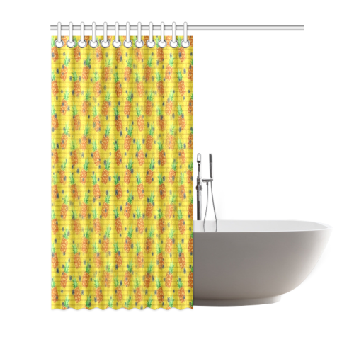 Pineapple Pattern by K.Merske Shower Curtain 72"x72"