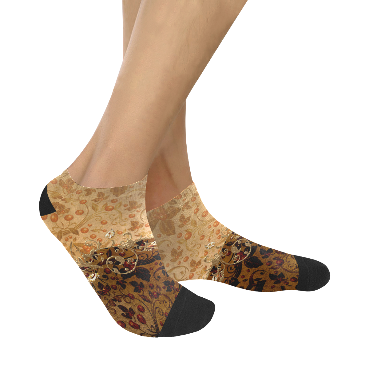 Wonderful decorative floral design Women's Ankle Socks