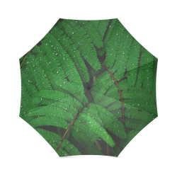Forest Green Plants with Dew Photo Foldable Umbrella (Model U01)