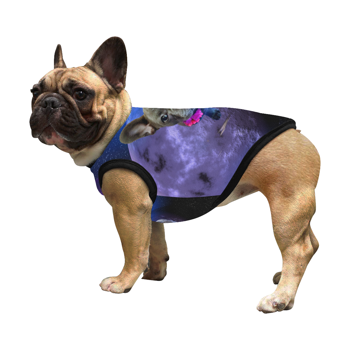 Dog French Bulldog and Planets All Over Print Pet Tank Top