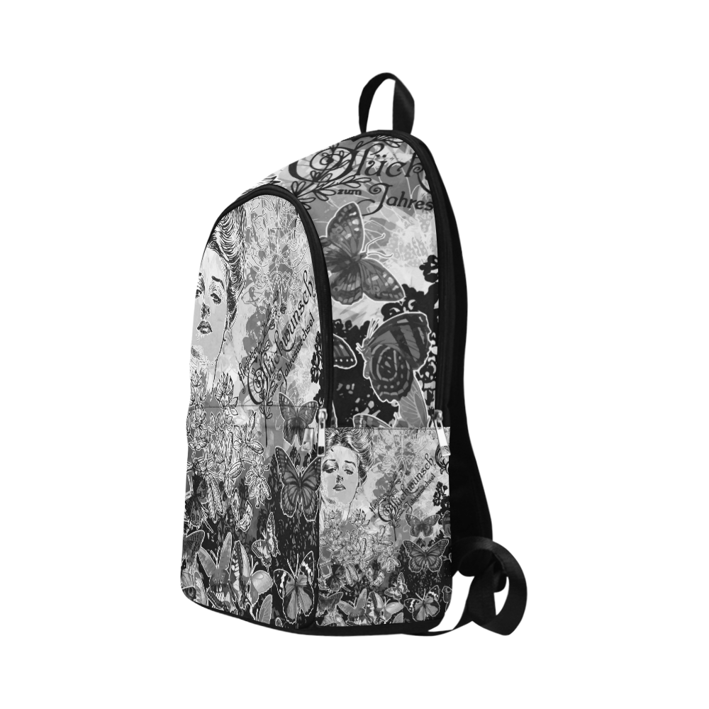 Lady and butterflies Fabric Backpack for Adult (Model 1659)