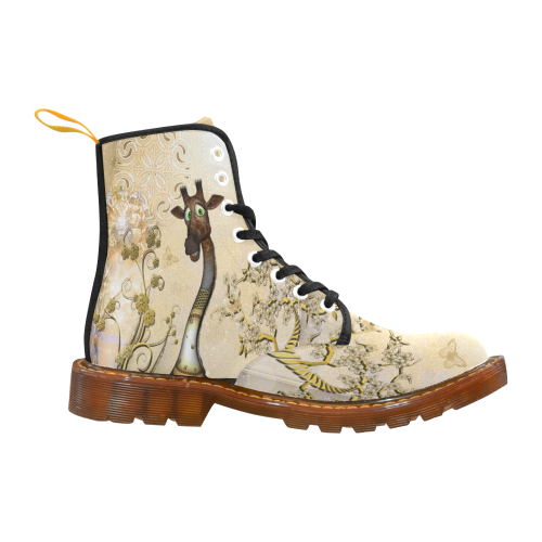 Funny steampunk giraffe Martin Boots For Men Model 1203H