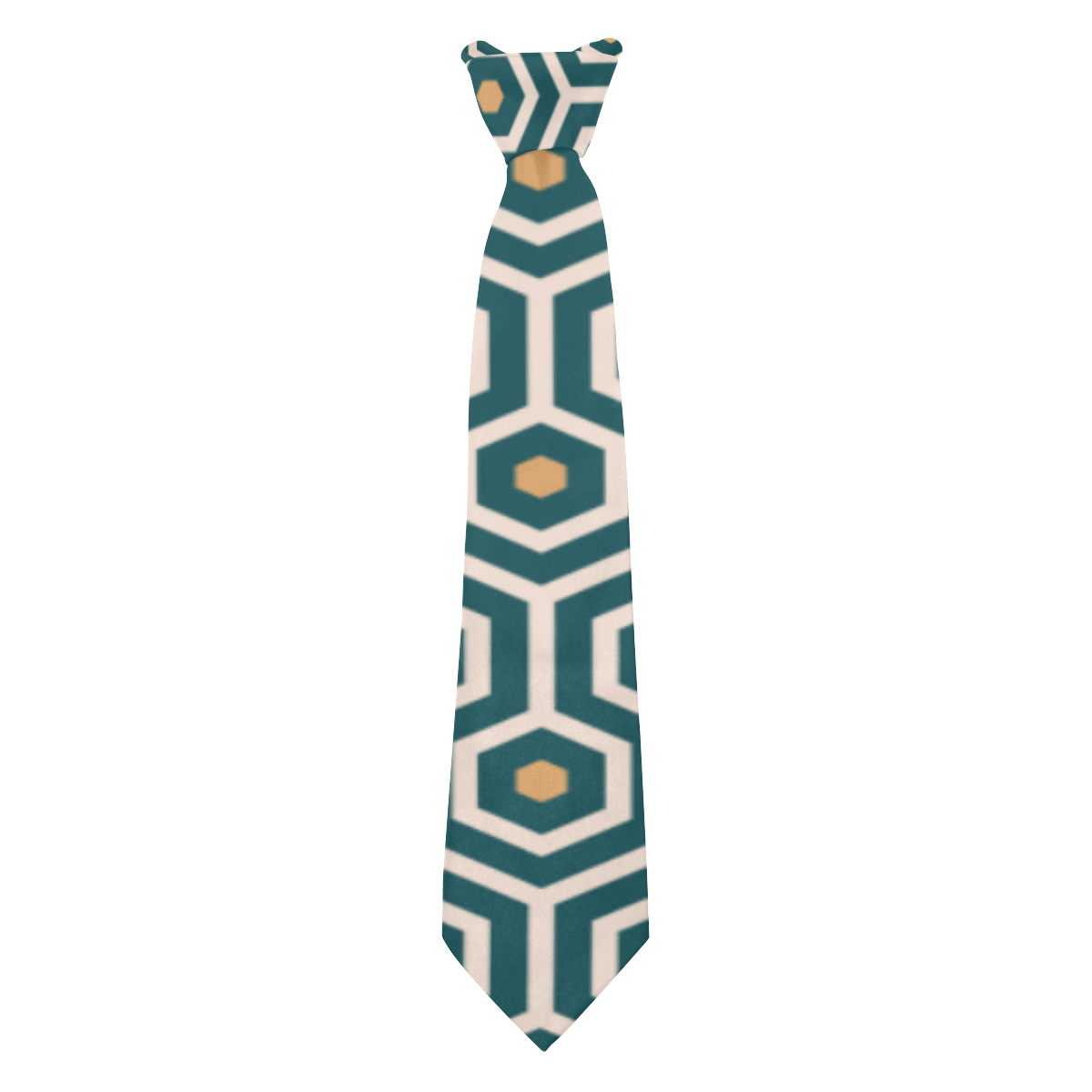 Art Deco emerald green Custom Peekaboo Tie with Hidden Picture