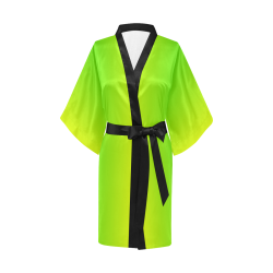 Yellow and Green Ombre Kimono Robe