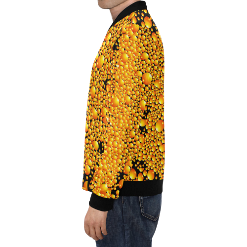 yellow bubble All Over Print Bomber Jacket for Men/Large Size (Model H19)