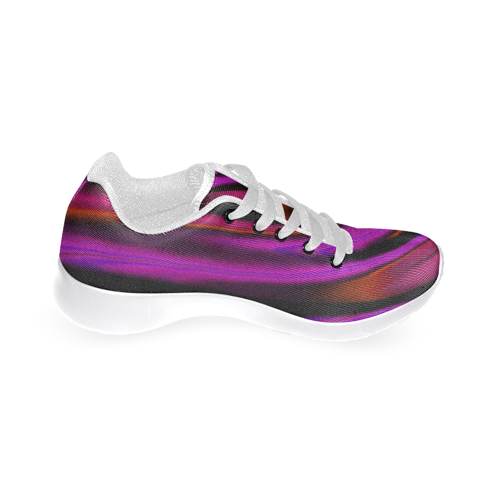 Sunset Waterfall Reflections Abstract Fractal Women's Running Shoes/Large Size (Model 020)