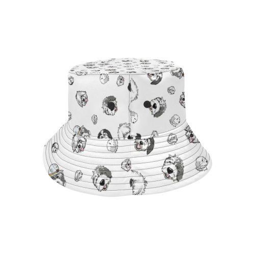 SHEEPIE HEADS White All Over Print Bucket Hat