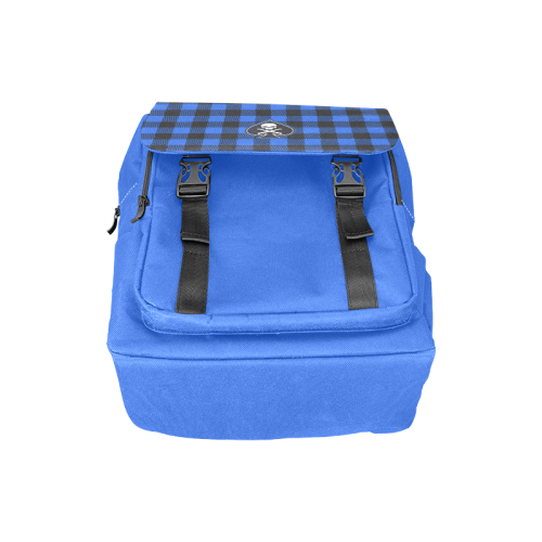 PLAID_BLUE Casual Shoulders Backpack (Model 1623)