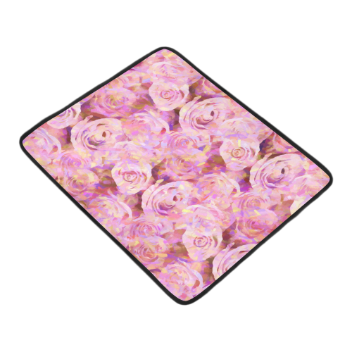 Pink roses Beach Mat 78"x 60"