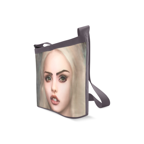 blonde girl with open mouth Crossbody Bags (Model 1613)