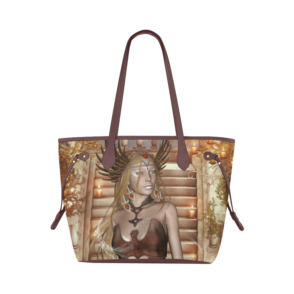Beautiful fairy Clover Canvas Tote Bag (Model 1661)