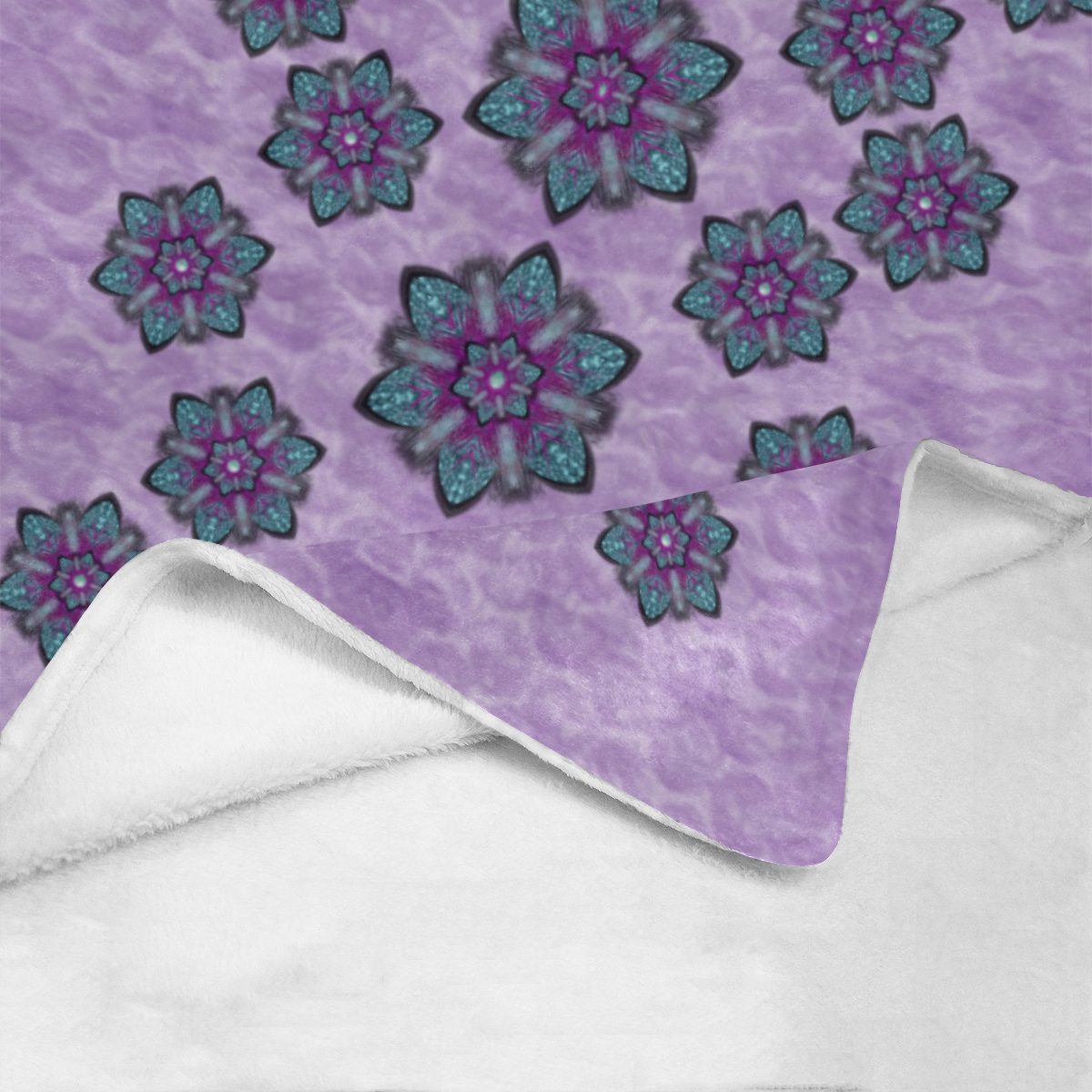 a gift with flowers stars and bubble wrap Ultra-Soft Micro Fleece Blanket 30''x40''