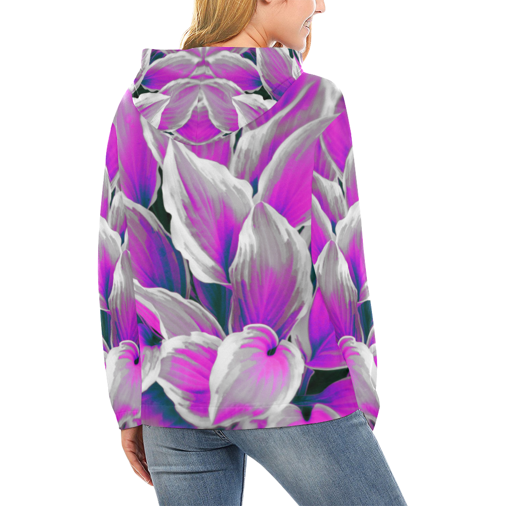 leafs_abstract 06 All Over Print Hoodie for Women (USA Size) (Model H13)