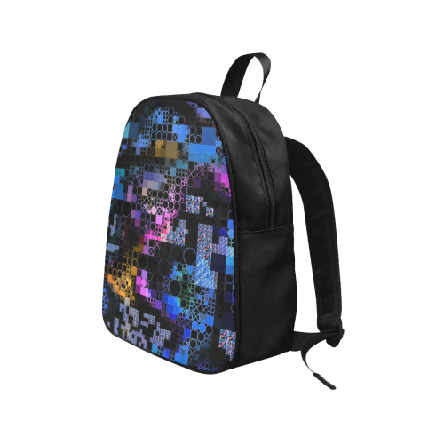 funny mix of shapes 1B by JamColors Fabric School Backpack (Model 1682) (Medium)