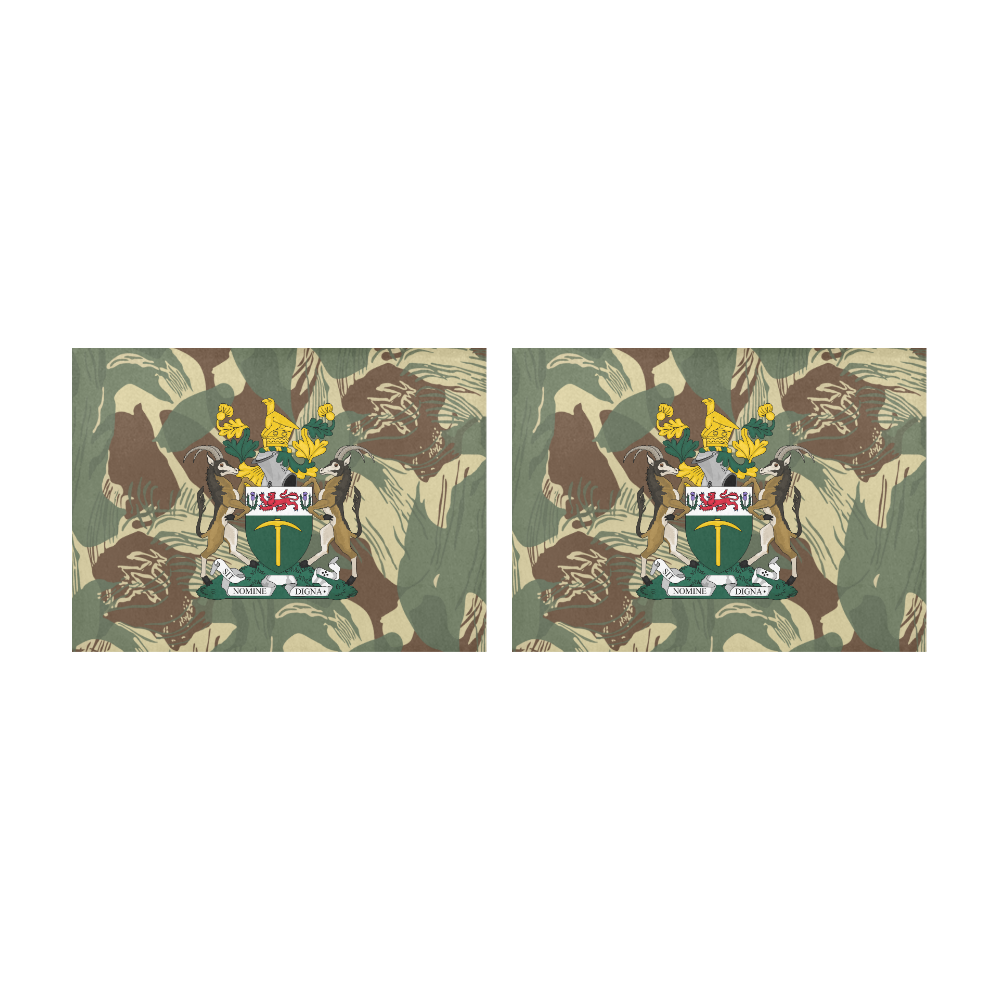 Rhodesian Brushstrokes Camouflage V2 Placemat 14’’ x 19’’ (Set of 2)