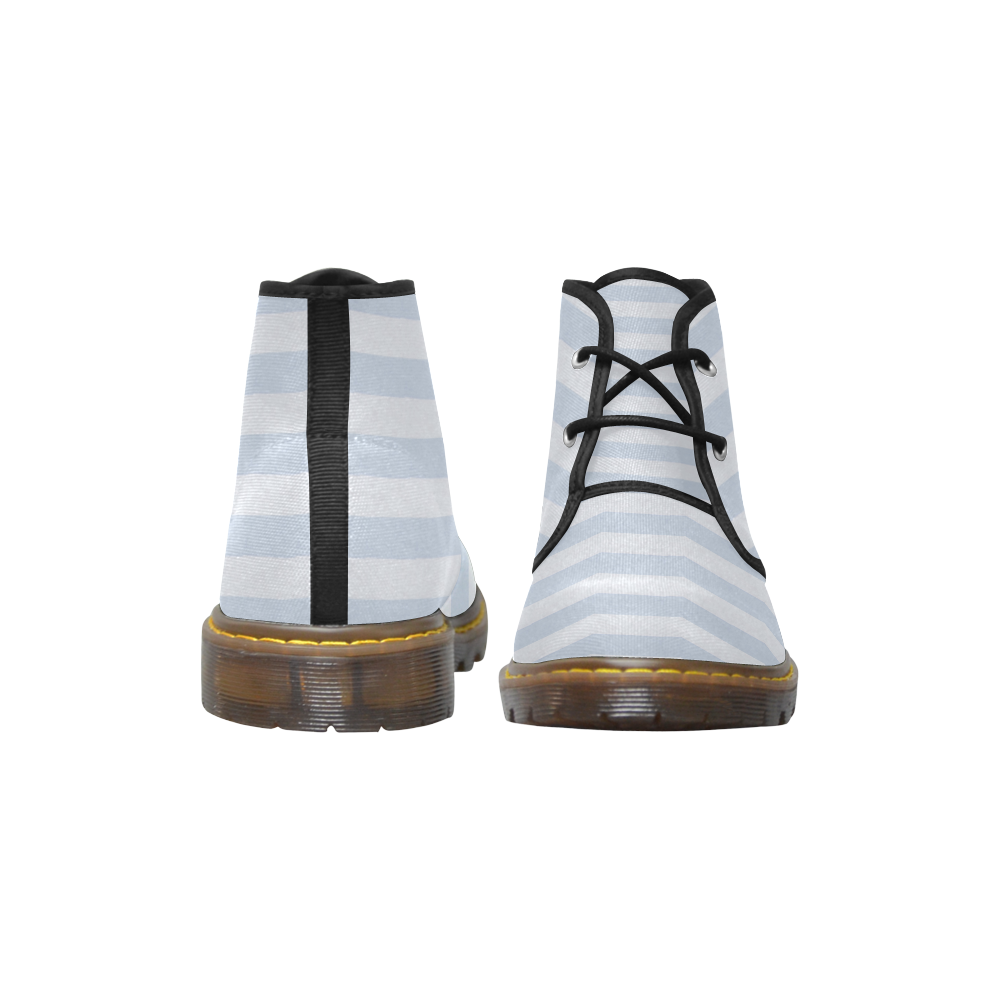 Blue Stripe Men's Canvas Chukka Boots (Model 2402-1)