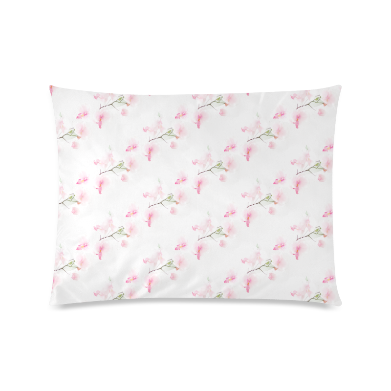 Pattern Orchidées Custom Zippered Pillow Case 20"x26"(Twin Sides)