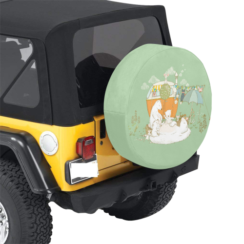 Happy Camping Bears 30 Inch Spare Tire Cover
