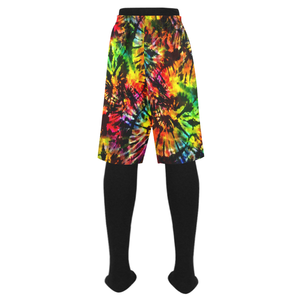 Vivid Psychedelic Hippy Tie Dye Men's Swim Trunk (Model L21)