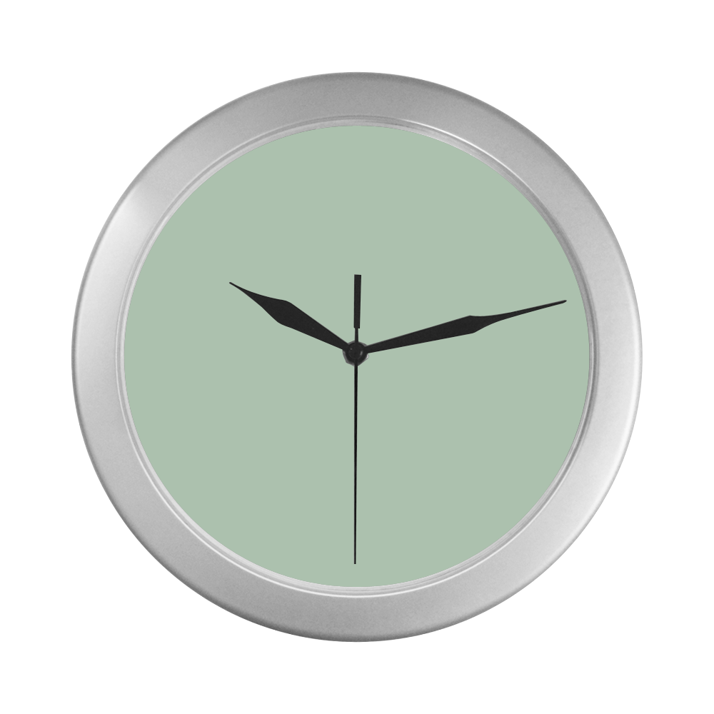 softmint Silver Color Wall Clock
