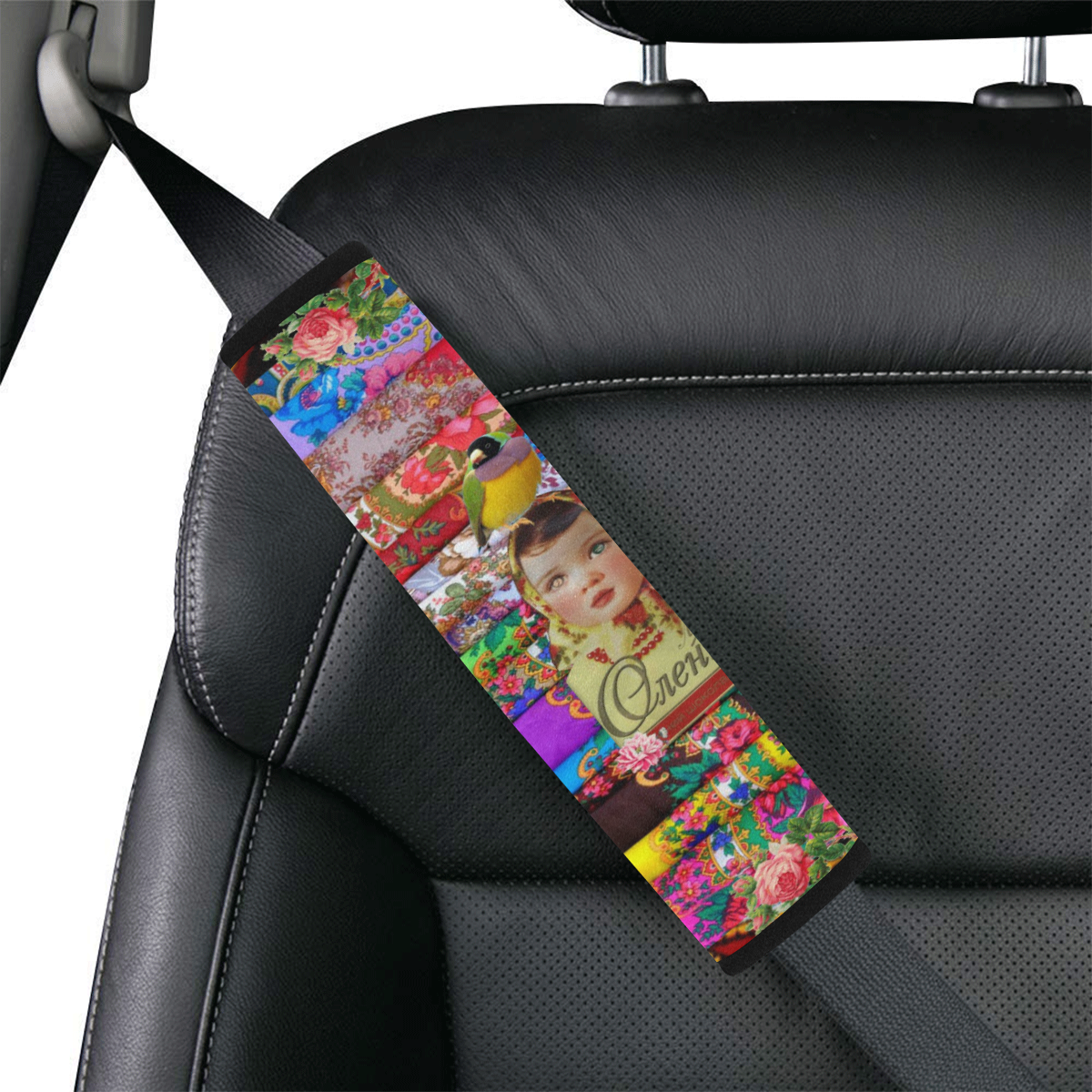 Flower Child Car Seat Belt Cover 7''x12.6''