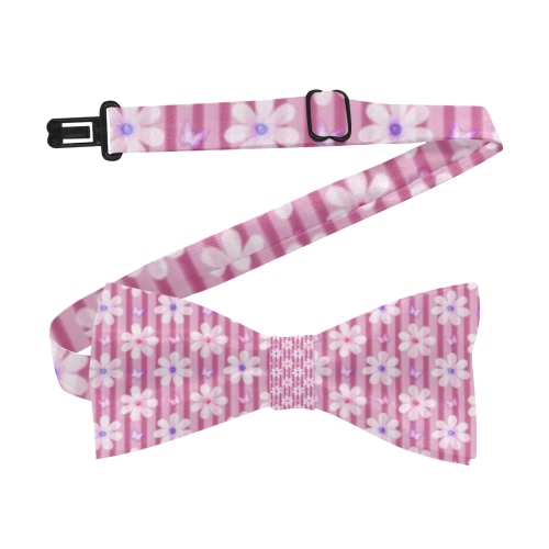 Pretty Pink Flowers Custom Bow Tie