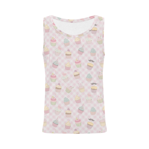 Cupcakes All Over Print Tank Top for Women (Model T43)