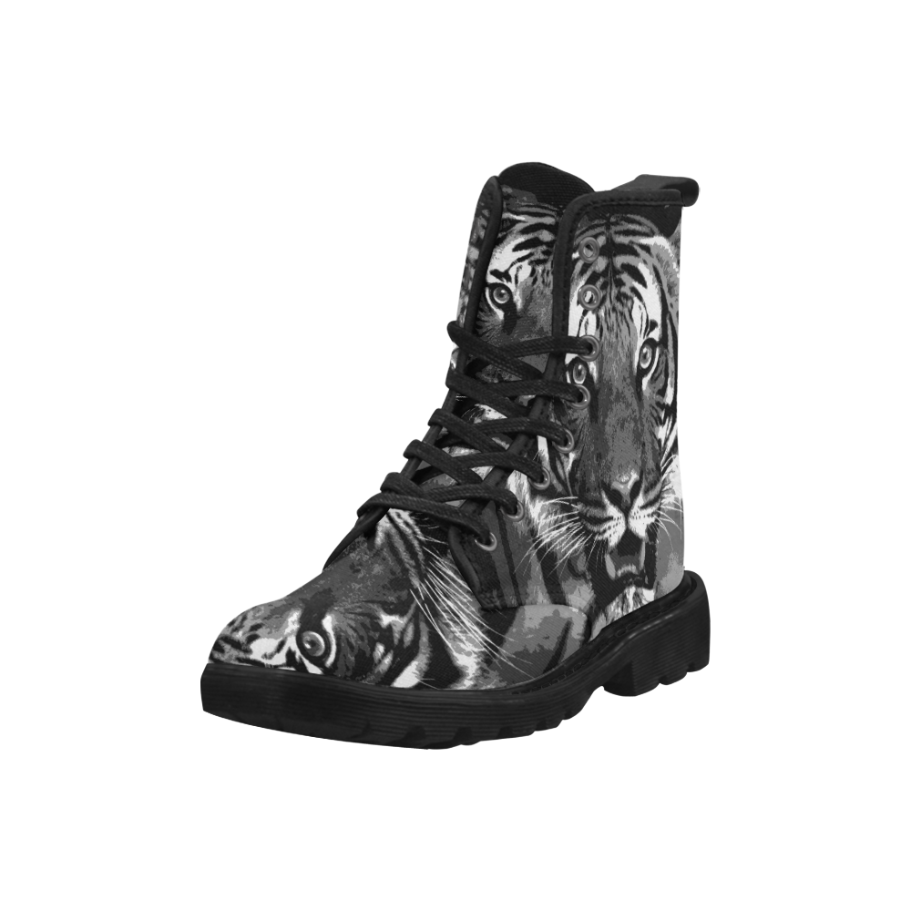 TIGER 15 Martin Boots for Women (Black) (Model 1203H)