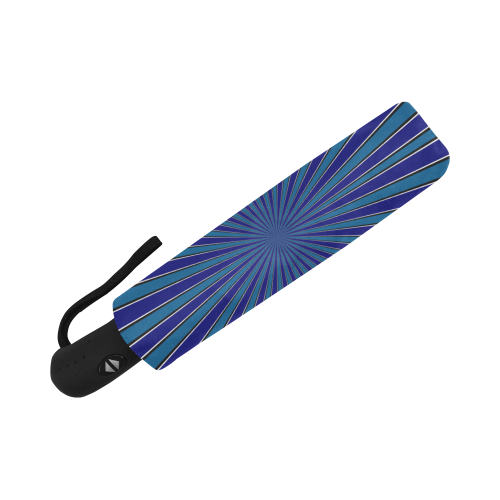 Classic Blue ZOOM Stripes Auto-Foldable Umbrella (Model U04)