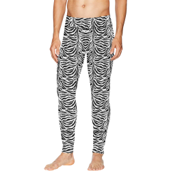 Halloween Zebra Pattern Men's All Over Print Leggings (Model L38)