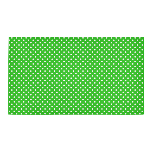 Green polka dots Bath Rug 16''x 28''