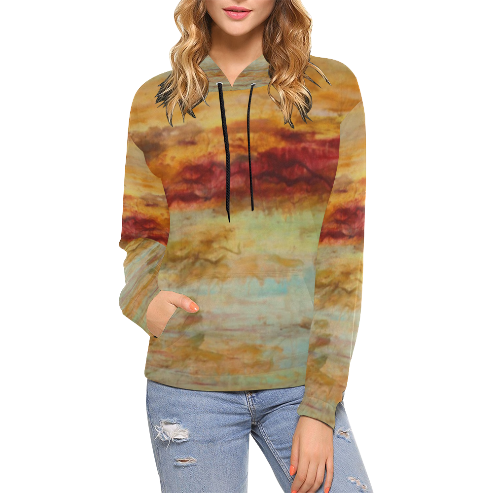 eveninghoodie All Over Print Hoodie for Women (USA Size) (Model H13)